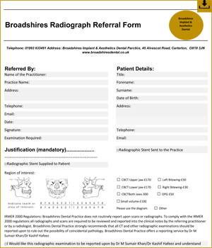 CBCT Referral Form